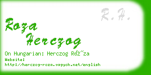 roza herczog business card